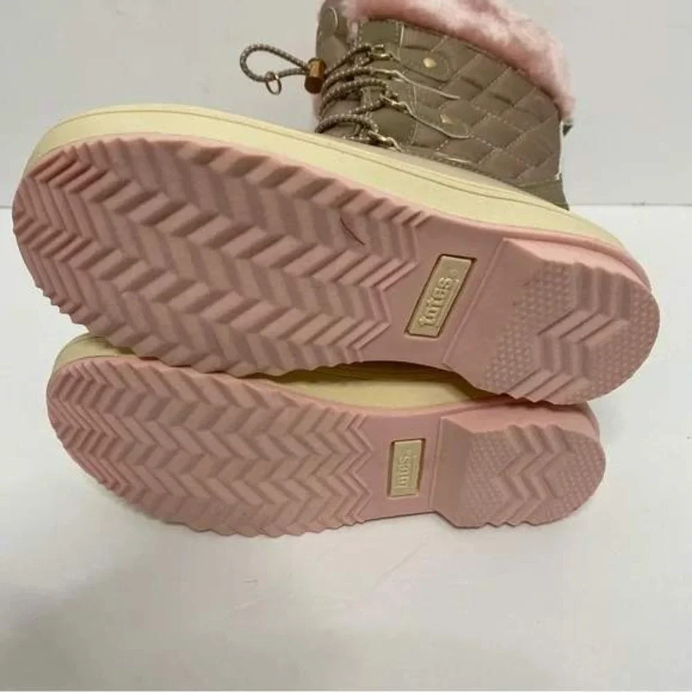 Totes‎ Kids Girls Pink Fur Lined Snow Boots Waterproof Winter Warm Sz 12/ #S2601